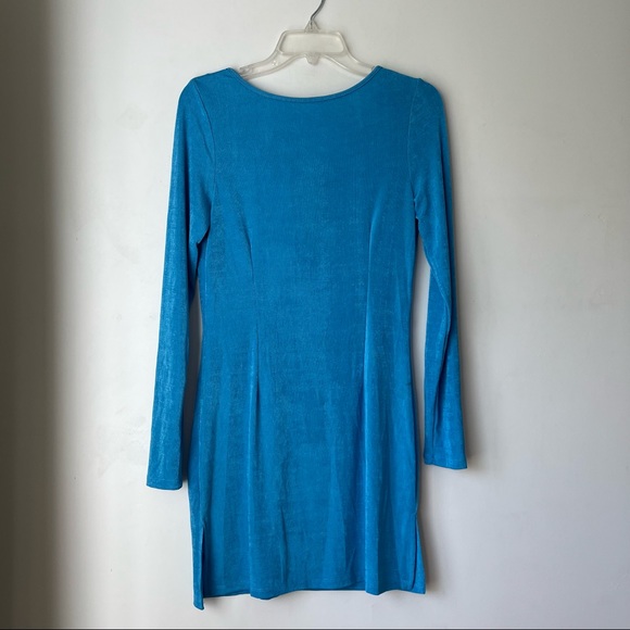 Princess Polly Lioness Montana Blue Open Back Long Sleeve Mini Dress M - Picture 9 of 12